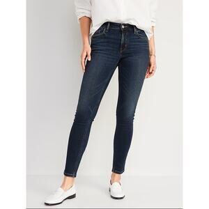Old Navy NEW W TAGS Dark Wash Rockstar Mid Rise Jeans 16